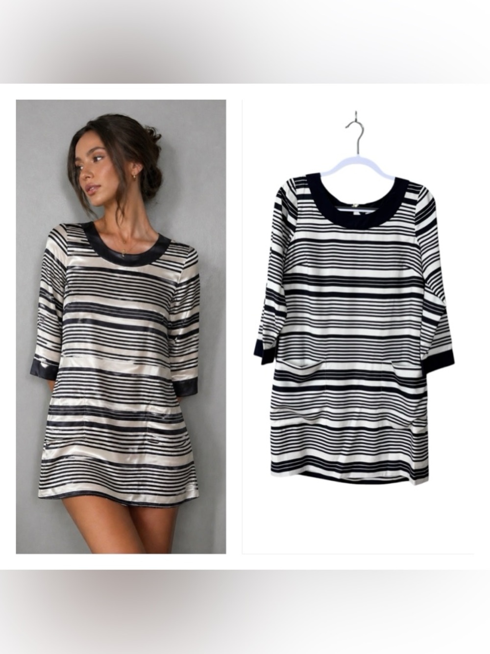 J Crew Silk Jules Striped Dress
Size 6 Preppy Career Coastal Nautical New